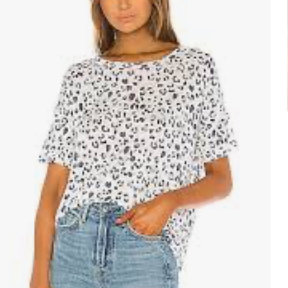 Rails Monochrome Animal Print Short Sleeve Tee